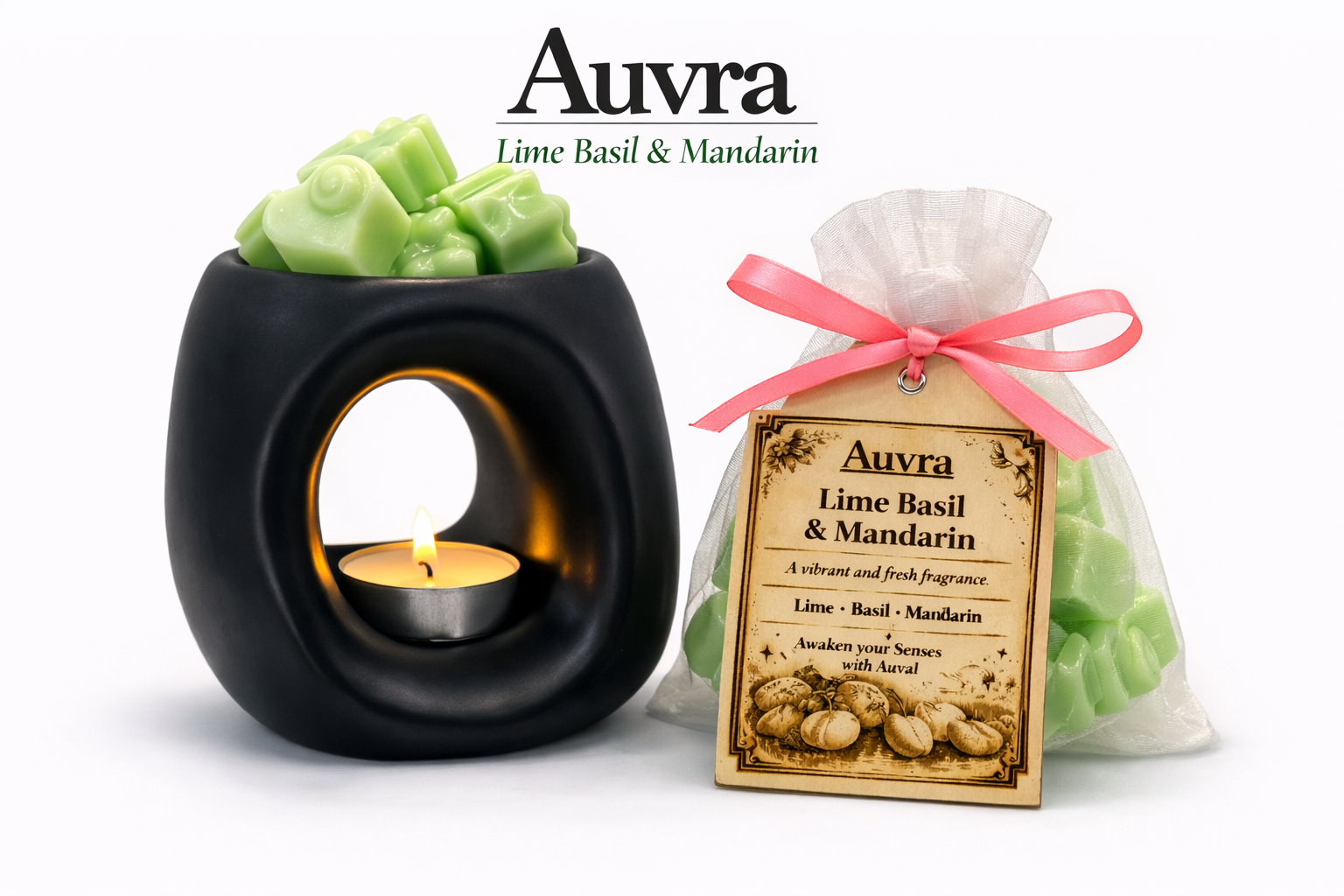 Lime, Basil & Mandarin Wax Melts 80g Soy Wax Melts by Auvra inspired by Jo Malone Lime Basil & Mandarin